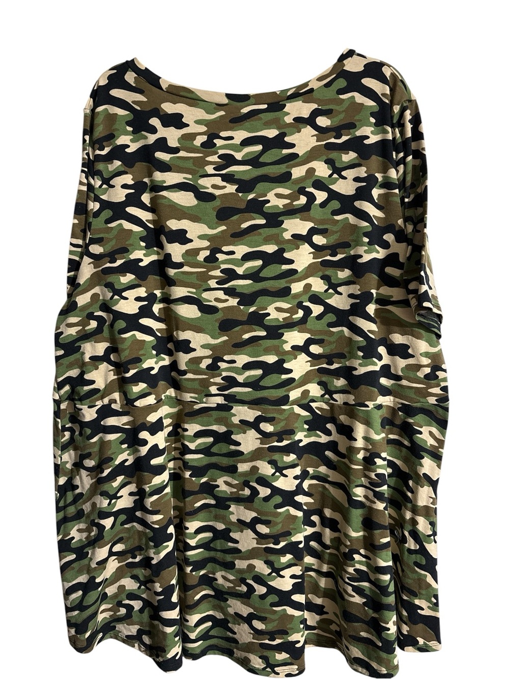 Lularoe Camo Jana Empire Waist Swing Top - Picture 2 of 4